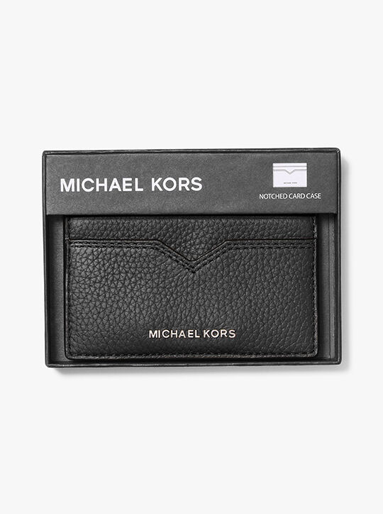 Hudson Pebbled Leather Card Case michael kors hudson pebbled leather card case