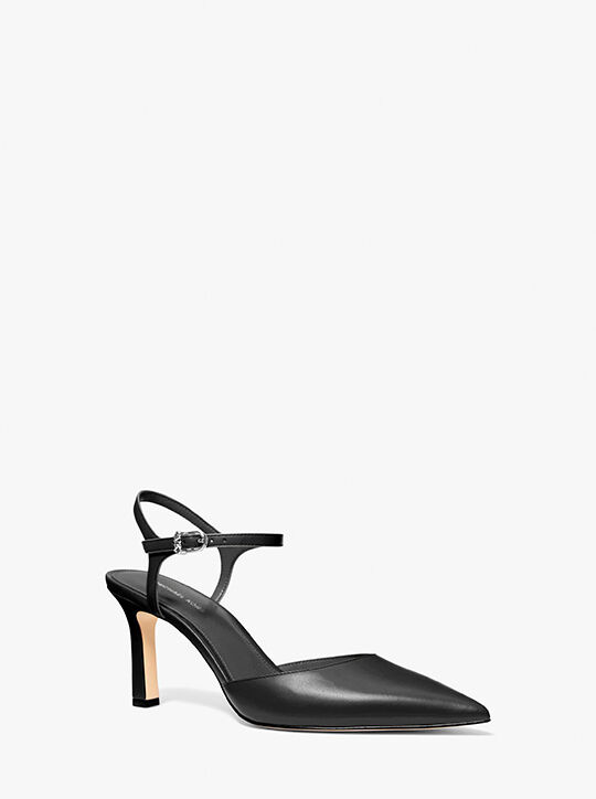 Amara Leather Mid Pump michael kors amara leather mid pump