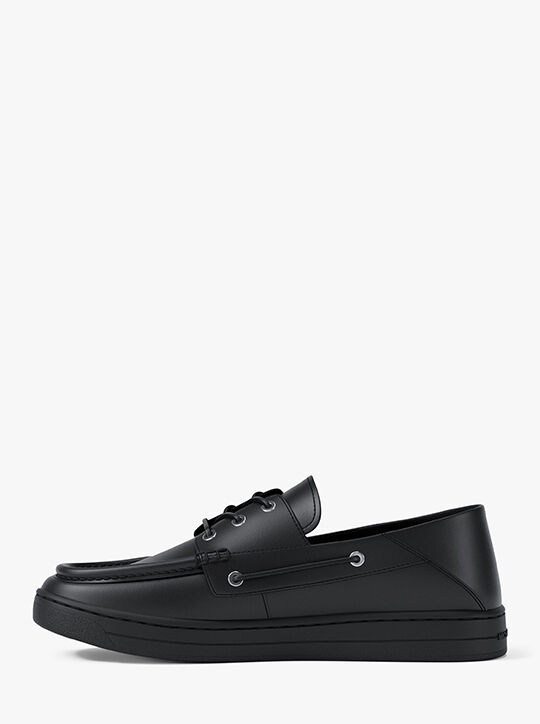 michael kors aiden leather boat shoes