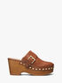 michael kors rye studded leather platform clog