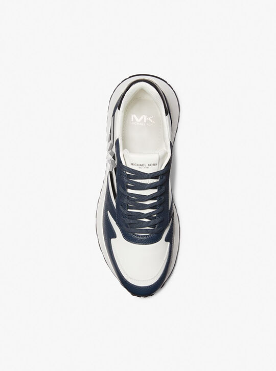 michael kors dax two tone leather trainer