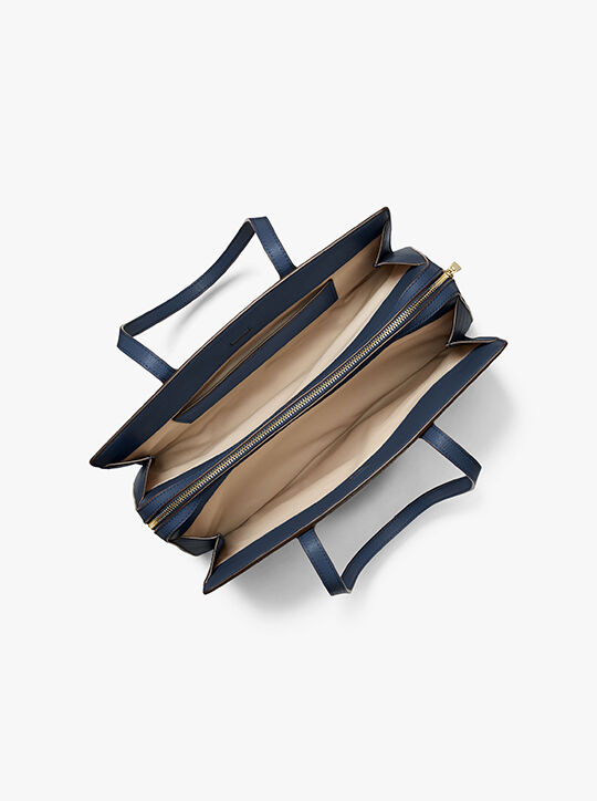 michael kors حقيبة ليلى الجلدية متوسطة الحجم