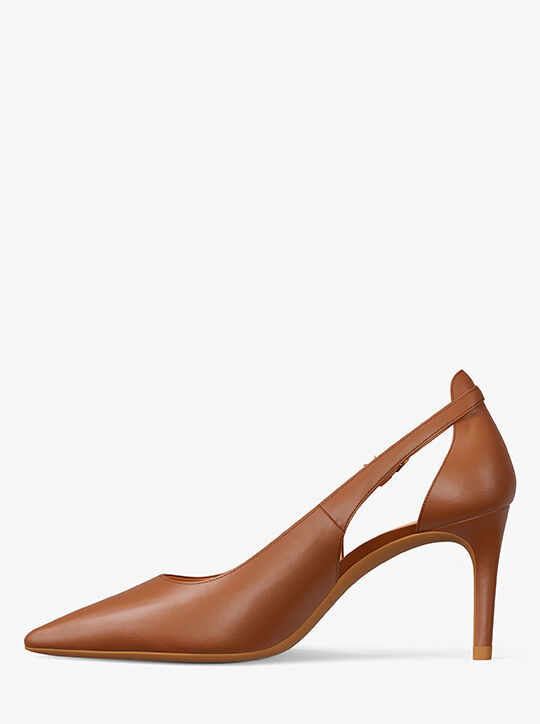 michael kors leather slingback pump