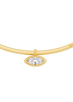 michael kors marquise cut cubic zirconia collar necklace