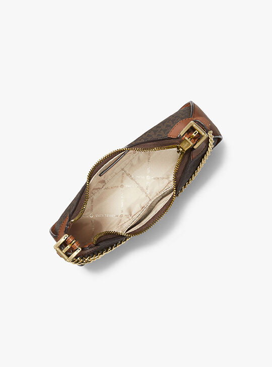Wilma Small Signature Logo Crossbody Bag, BROWN | Michael Kors KSA