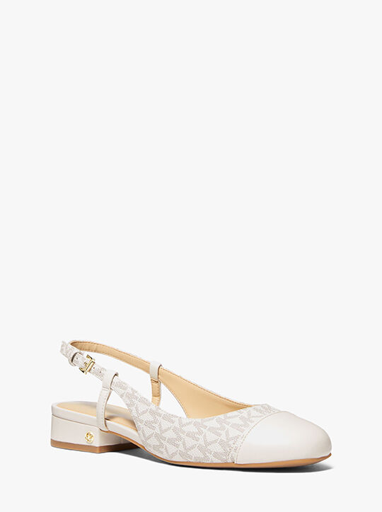 Perla Flex Signature Logo Slingback Flat michael kors perla flex signature logo slingback flat