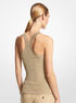 michael kors metallic ribbed stretch viscose tank top