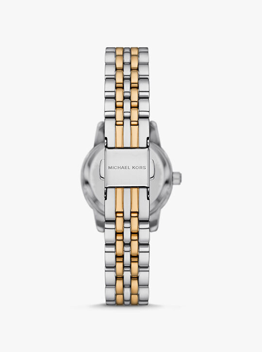 Lexington Pavé Two-Tone Watch and Slider Bracelet Gift Set michael kors lexington pav two tone watch and slider bracelet gift set