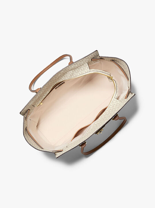 michael kors hamilton moderne large signature logo tote bag