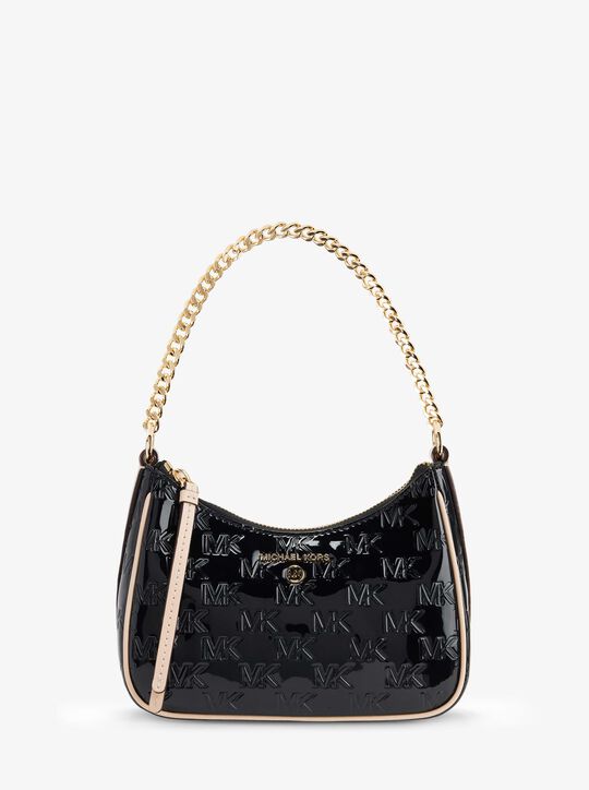 michael kors حقيبة جيت سيت تشارم صغيرة لامعة