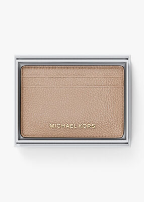 michael kors حافظة بطاقات من الجلد المحبب