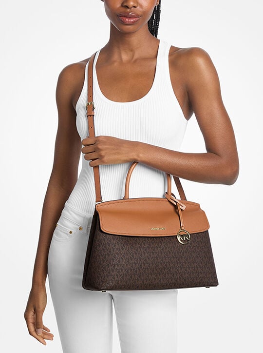 Landry Medium Signature Logo Satchel michael kors landry medium signature logo satchel