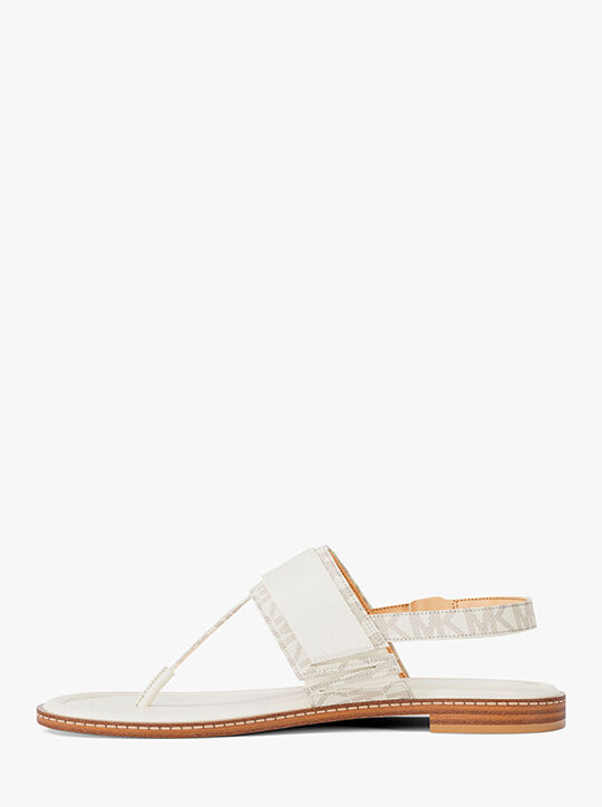 michael kors carmen signature logo thong sandal