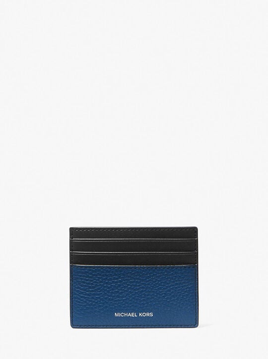 michael kors hudson pebbled leather card case