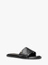michael kors saylor hand woven leather slide sandal