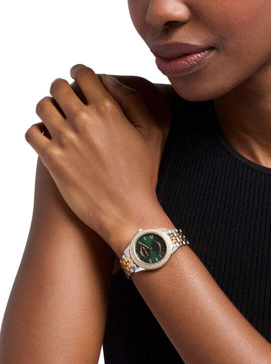 Harlowe Pavé Two-Tone Watch michael kors harlowe pav two tone watch