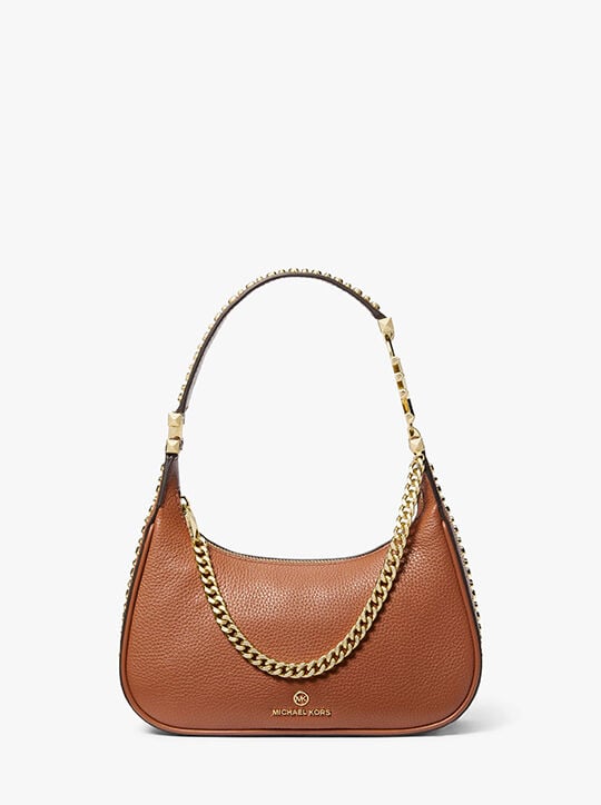 Piper Small Pebbled Leather Shoulder Bag, LUGGAGE Michael Kors KSA