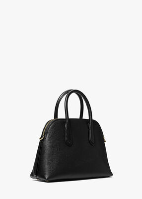 michael kors freddie medium handbag grained cow leather black