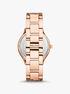michael kors slim runway rose gold tone curb link watch
