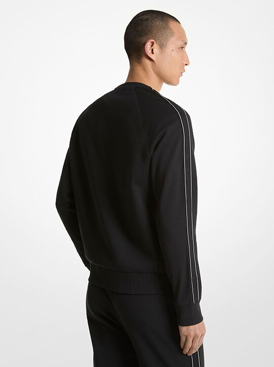 سويت شيرت من مزيج القطن بشريط شعار الماركة michael kors سويت شيرت من مزيج القطن بشريط شعار الماركة