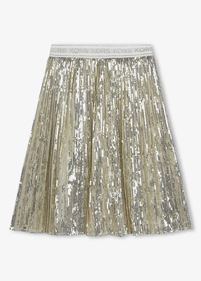 Sequined Pleated Skirt