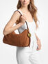 michael kors nolita medium hand woven suede shoulder bag