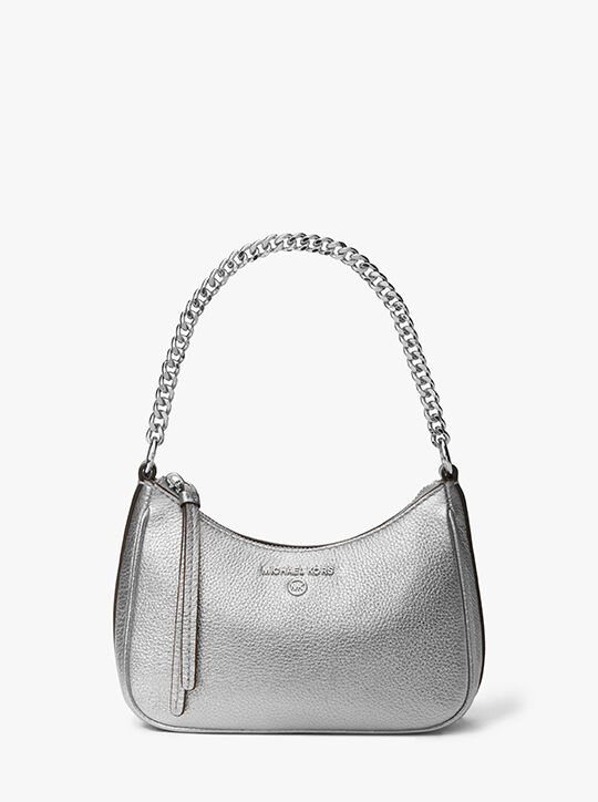 Jet Set Charm Small Metallic Leather Pochette | Michael Kors 
