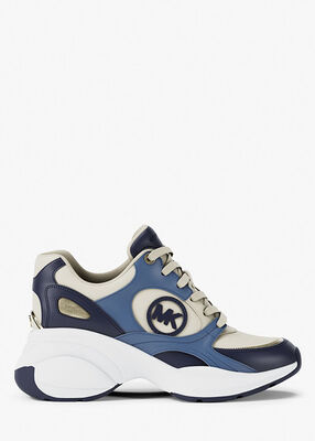 michael kors zuma leather trainer