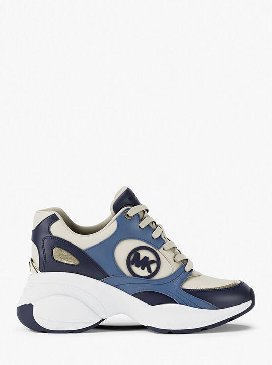 michael kors zuma leather trainer