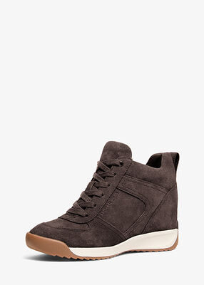 michael kors nikko s2 suede wedge trainer