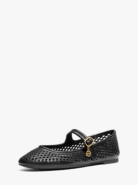 Nellie Flex Laser-Cut Leather Flat michael kors nellie flex laser cut leather flat