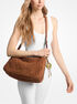 michael kors nolita medium hand woven suede shoulder bag