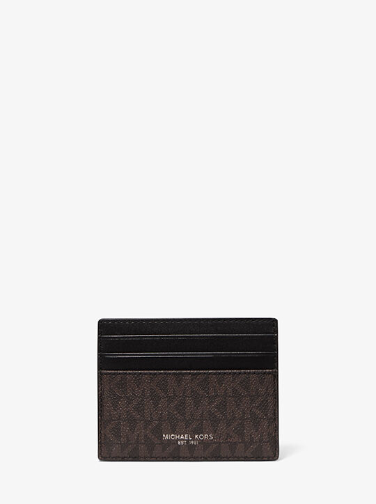 michael kors greyson logo tall card case