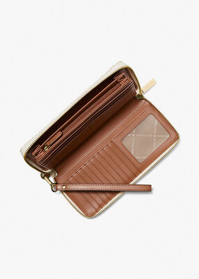 michael kors jet set travel large logo continental wristlet