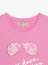 Embellished Floral Aviator Print Cotton T-Shirt michael kors embellished floral aviator print cotton t shirt