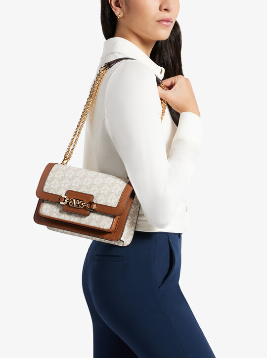 michael kors heather large empire signature logo shoulder bag