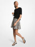michael kors snake print georgette mini skirt