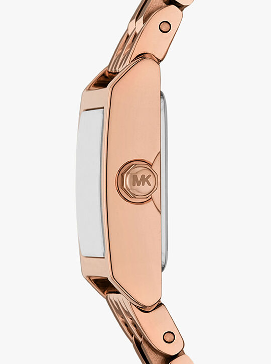 michael kors micro georgie rose gold tone watch