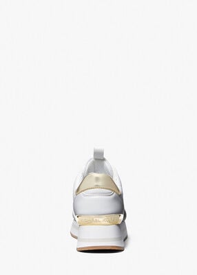 michael kors raina signature logo platform trainer