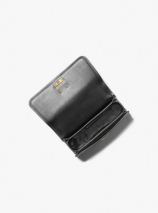 Delancey Small Leather Crossbody Satchel, BLACK | Michael Kors KSA