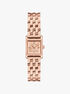 michael kors micro georgie rose gold tone watch