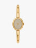 michael kors maude three hand gold tone stainless steel watch