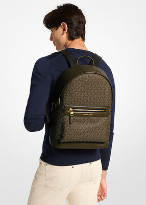 michael kors jet set signature logo backpack