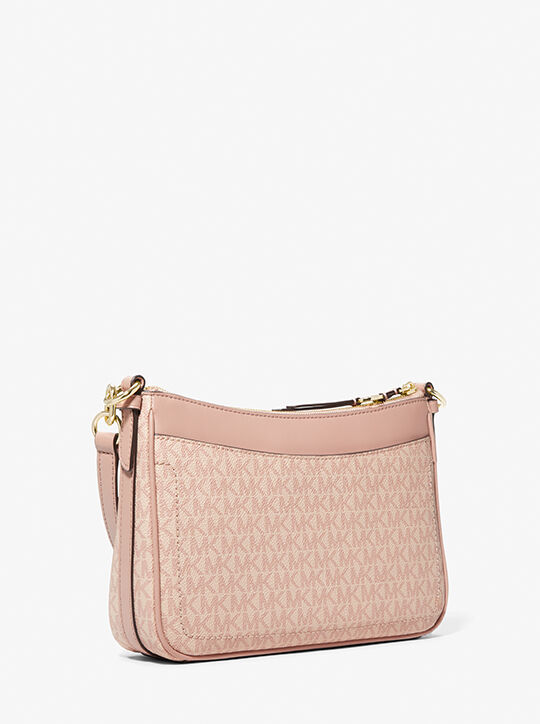 michael kors jet set medium logo shoulder bag