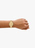 michael kors pyper two hand gold tone stainless steel watch
