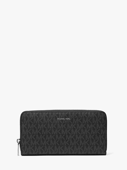 michael kors greyson logo zip around wallet