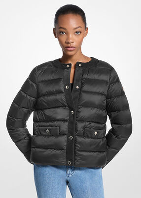 michael kors packable quilted nylon puffer jacket