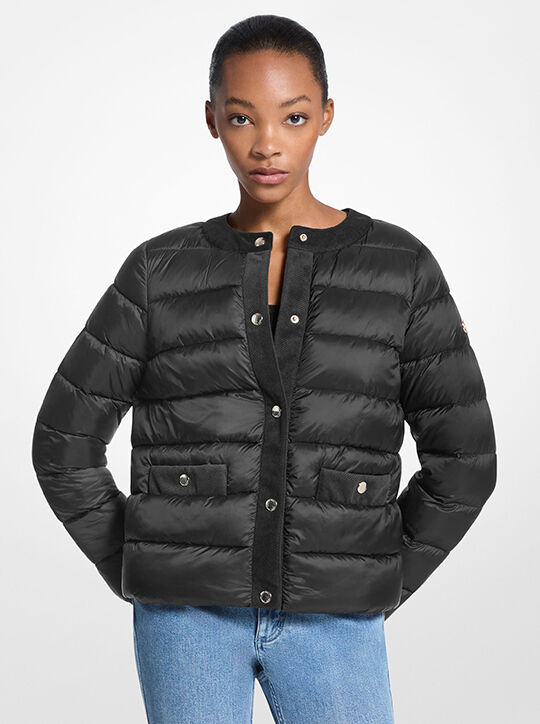 michael kors packable quilted nylon puffer jacket