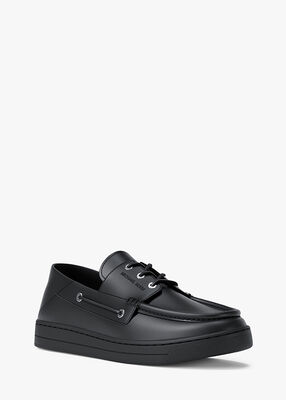 michael kors aiden leather boat shoes