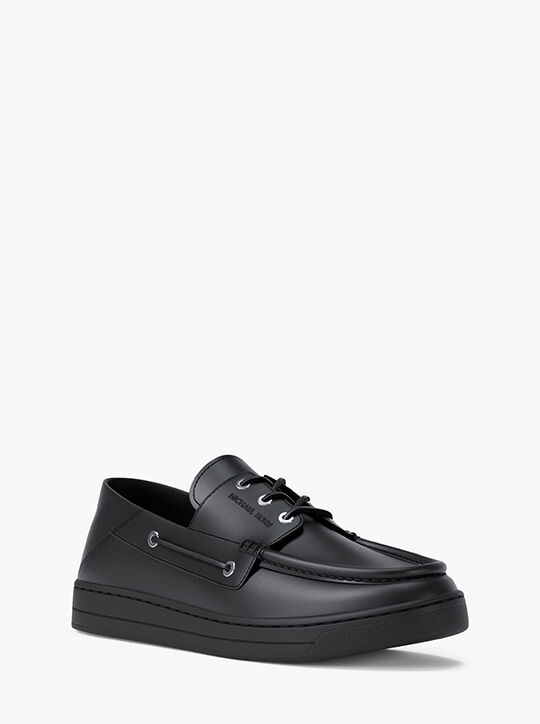 Aiden Leather Boat Shoes michael kors aiden leather boat shoes